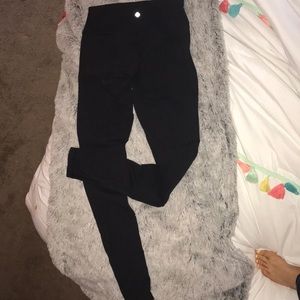 lulu lemon reversible black leggings